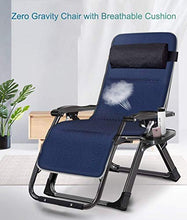 FACAZ Sedie da Giardino reclinabili Oversize Pieghevole Sedia a gravit脿 Zero Sedie da Esterno reclinabili per Esterni con Cuscini e Supporto portabicchieri 420 libbre in Metallo