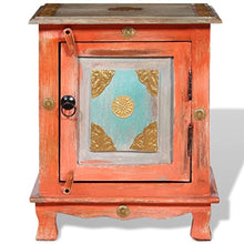 vidaXL Comodino in Legno di Mango Arancione Cassettiera Mobiletto Camera Letto
