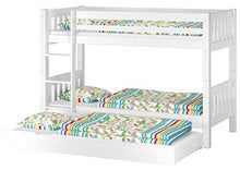 Erst-Holz Bianco Letto Castello per Ragazzi con materassi 90x200 in Pino con Box 3° Letto 60.06-09WMS7M