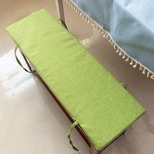 Yuly - Cuscino per panca con laccetto antiscivolo, per panca da giardino, tappetino per sedia da esterno, imbottitura in spugna, per 2 posti, 100 x 35 cm, colore: Verde