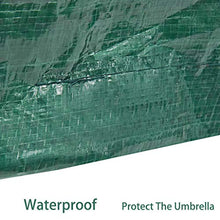 Patio Plus - Copertura per ombrellone da giardino, 160 x 24 x 24 cm, impermeabile, in tessuto, colore: Verde