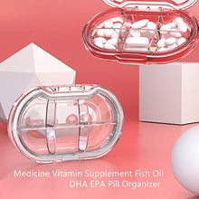 REOOHOUSE Organizer portatile per pillole, scatola portatile per pillole di vitamine per medicinali da viaggio, materiale Tritan senza BPA(Rosa)