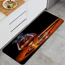 PANILUR Tappeto antiscivol,Sigaro del Vino Whisky Burning Cigarette Bicchiere da Vino,da Usare Come zerbino o per Soggiorno, Camera da Letto, corridoio, Cucina