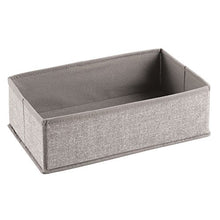 mDesign Set da 6 Scatole per armadio e cassetti – Comode scatole portaoggetti in tessuto – Flessibili portagiochi – grigio
