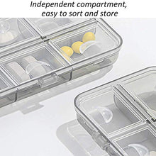BGSFF Portapillole, portapillole, portapillole, Dispenser portapillole, Design Aperto e Ampi Scomparti, visibili e Trasparenti, Supporto per farmaci, vitamine e integratori Portapillole