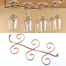 Bureze 6 portabicchieri da appendere sotto il mobiletto porta bicchieri da vino in rame