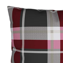 vidaXL Cuscini Decorativi 4 pz a Quadri Rossi 50x50 cm in Tessuto