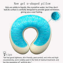 LBLQWE Cuscino a Forma di U in Gel, Cuscino a Forma di U in Memory Foam a Rimbalzo Lento, alleviare Il Dolore al Collo e al Collo, Cuscino al Collo per Viaggi in Aereo