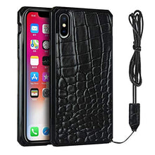 Custodia per telefono con funzione centrale di coccodrillo, per iPhone XS/iPhone X, colore: nero