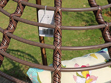 DFGH Swing Chair - Poltrona Sospesa per Lounge - Sedia A Dondolo Sospesa in Rattan per Interno E Esterno