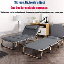 TWW Letto Pieghevole Letto Singolo Siesta Casa Semplice Pausa Pranzo Letto Escort Portatile Multifunzionale Letto da Campo Reclinabile per Ufficio