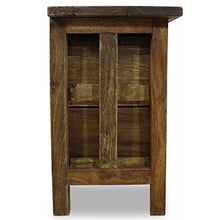Kshzmoto Comodo Comodino Fatto a Mano, Comodino in Legno massello in Stile Vintage 48 x 35 x 64 cm-con 2 cassetti