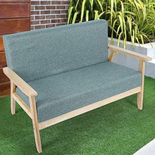 Divano letto in legno e lino, con braccioli, per camera da letto, soggiorno, ufficio, giardino, cortile - Arredi Casa