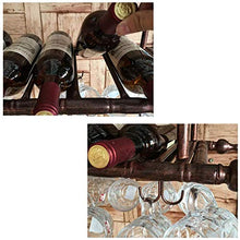 FWZJ Wine Lovers/Floating Wine Shelf And Glass Rack Set Wall Mounted for Kitchen, Dining Room, Bar, Wine Cellar/Wall Mounted Wine Bottle Rack/Hanging Wine Holder from Ceiling/Wal