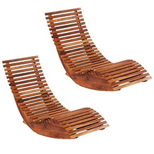 vidaXL Legno di Acacia Sedia a Sdraio Dondolo Esterni Letto Lettino Prendisole
