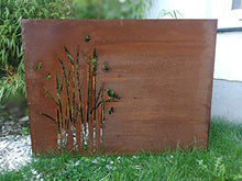 Zen Man - Parete di protezione per la privacy, antiruggine, accessorio da giardino, lunghezza 100 x altezza 75 cm, realizzato a mano, 1 mm