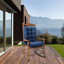 Hinder - Set di 2 cuscini per sedia a dondolo, in rattan, per divano, sedia da giardino, cuscino per schienale e fondo