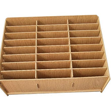 Hölzerne - Scatola portaoggetti, in legno, con display multitelefono e funzione di ripresa, ideale per l'ufficio, Giallo