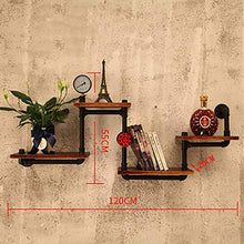 MoDi Wine Rack Retro Style Industriale Tubo di Acqua a Parete Vino Rack (L120 * W20 * H55cm)