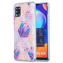 Custodia in TPU (IMD marmore) per Samsung Galaxy A31, colore: Viola