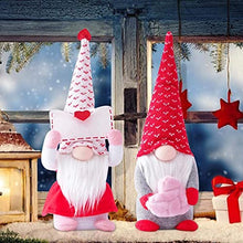 ASFD Bambola di San Valentino Puntelli per vetrine Decorazione Bambola di Peluche Nana Bianco + Rosso S.