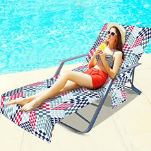sdfsa - Telo coprisedia da spiaggia con tasche laterali in spugna, per piscina, chaise longue e chaise