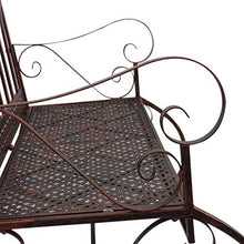 Panchina 2 Posti da Giardino 104x75x95,5 cm in Metallo Bronzo