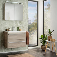 FACKELMANN - Set di mobili da bagno, 3 pezzi, colore: marrone chiaro