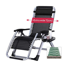 GCZZYMX Zero Gravity Sedie Oversize Zero Gravity Chair per persone pesanti, Extra Wide Patio sdraio sdraio per prendere il sole, supporto 199,6 kg, grigio