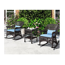ZYLE Sedia da Dondolo di Vimini Sedia anziana Sedia da Buon Piano Balcone Giardino Sedia da Giardino, con Cuscino e Cuscino, Telaio in Lega di Alluminio 85x48cm