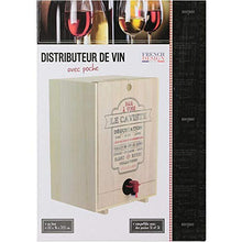 Totally Addict KV7233 - Dispenser per bevande con rubinetto, cantina e coprivaso da vino, in legno beige, altezza 31,5 x 16 x 22 cm