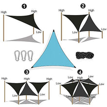 ASANMU Tenda da sole triangolare, impermeabile, per balcone, protezione dai raggi UV, per giardino, terrazza, campeggio e attività all'aperto (3 x 3 x 3 m)