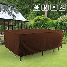 BKKENIDN Copertura per Mobili da Giardino, Antivento UV Impermeabile Resistente allo Strappo Oxford Telo Copri Tavolo Giardino, per Tavolo Sedie da Esterni