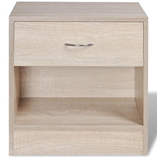 mewmewcat Comodini Set 2 pz con Cassetto Colore Rovere,Set 2 Comodini con cassetto Colore Quercia