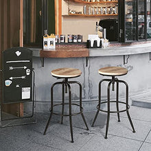 MEUBLE COSY Set di 2 sgabelli da bar regolabili in altezza, girevoli, da bistro, da cucina, da lavoro