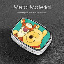 Scatola quadrata per pillole - Porta pillole portatile Winnie and Tiger Medicine Organizer a due scomparti