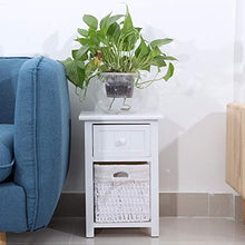 Comodino in legno, comodino, divano-tavolino da casa per ufficio(white)