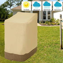 Ghopy Fodera protettiva per sedie da giardino, per sedie impilabili, da giardino e balcone, impermeabile, 420D, con protezione UV 114 x 85 x 65 cm (420D)