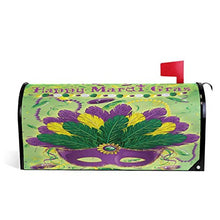 Mardi Gras Piuma Postale Coperture Magnetiche Grande Cassetta Postale Involucri Giardino Giardino Cantiere Casa Decor Oversize Dimensioni 64,8 x 53,3 cm