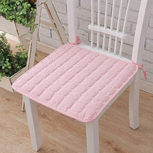 XHNXHN Cuscini per sedie da Pranzo in Tinta Unita Cuscini per sedili, Cuscini per sedili Quadrati nordici Sgabello Traspirante in Cotone Cuscini per sedie per Computer da Ufficio con Cinghie Rosa 4