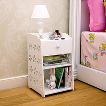 MTHomes Armadio Contenitore Comodino Bianco con Un cassetto