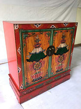 ts-ideen - Cassettiera cinese anticata, a 2 ante, 96 x 99 cm