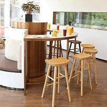 GYPPG Wooden Bar Stool Kitchen Pub Barstools Solid Wood Seat Dining Chair Modern Style for Cafe Counter Breakfast,Seat Height:65cm,75cm