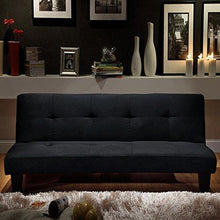 Bagno Italia Divano Letto Moderno 164x95 Nero Microfibra Soggiorno Sofa arredi Interni Modello Luisa I - Arredi Casa