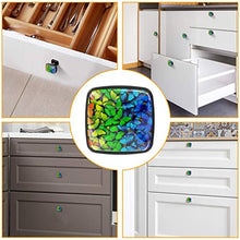 Farfalla colorata Pomelli per Porta Set di 4 Pomelli per Mobili Manopole per Cassetti Cucina Armadio Vetro