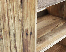 Milani Home s.r.l.s. Comodino di Design Moderno in Legno di Pino Riciclato Massiccio Stile Moderno Vintage