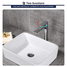 HOMELODY Miscelatore per Lavabo Bagno Alto Elegante Miscelatore Allungato Rubinetto Miscelatore Lavabo Monocomando Cromato per Lavabo