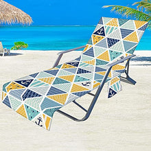 sdfsa - Telo coprisedia da spiaggia con tasche laterali in spugna, per piscina, chaise longue e chaise