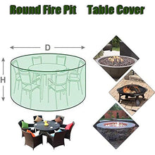 Fodere Per Mobili Da Giardino Impermeabile Verde, Copertura Per Tavolo Circolare, Fodere Per Mobili Da Giardino Copertura Per Set Da Pranzo All'aperto In Tessuto Oxford Resistente Allo Strappo Imperme
