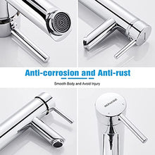 Alto Rubinetto Bagno Lavabo, BONADE Miscelatore Monocomando Elegante Lavabo Bagno Rubinetto per Lavabo e bagno Argento